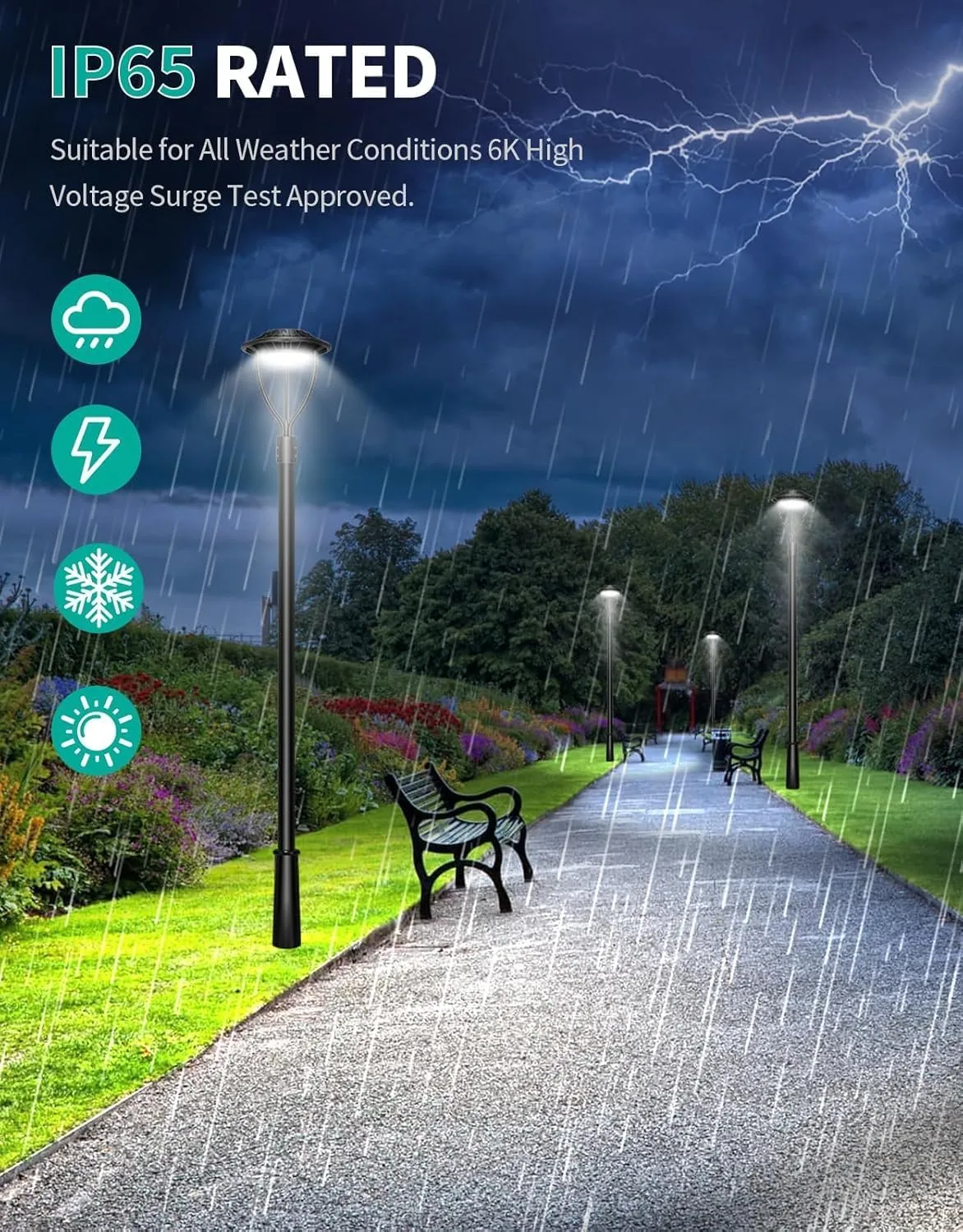 10 Pack LED Post Top Light ETL DLC Listed 150W 120W 90W Adjustable Outdoor Pole Lights with Photocell IP65 Waterproof Post LED Fixture 5000K for Garden Yard Street Lighting