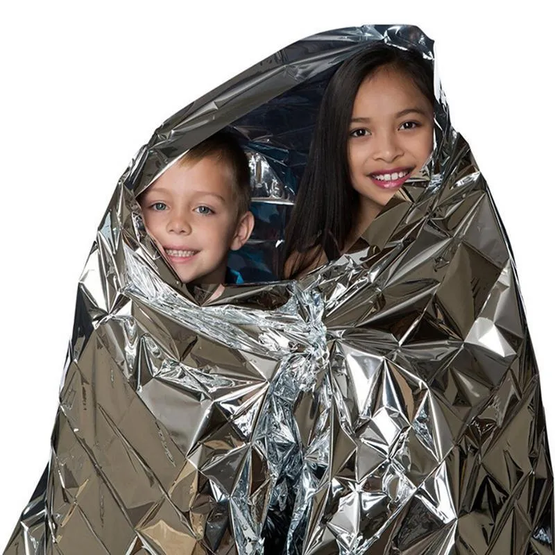 10pcs ( 210*130CM)  Emergency Outdoor Survival Blanket - Silver