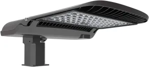 150W LED Shoebox Area Pole Light Parking Lots Lighting Street Lamp Outdoor Fixture Dimmable 19500lm 5000k Daylight UL DLC Lighting Facts Slip Fitter A