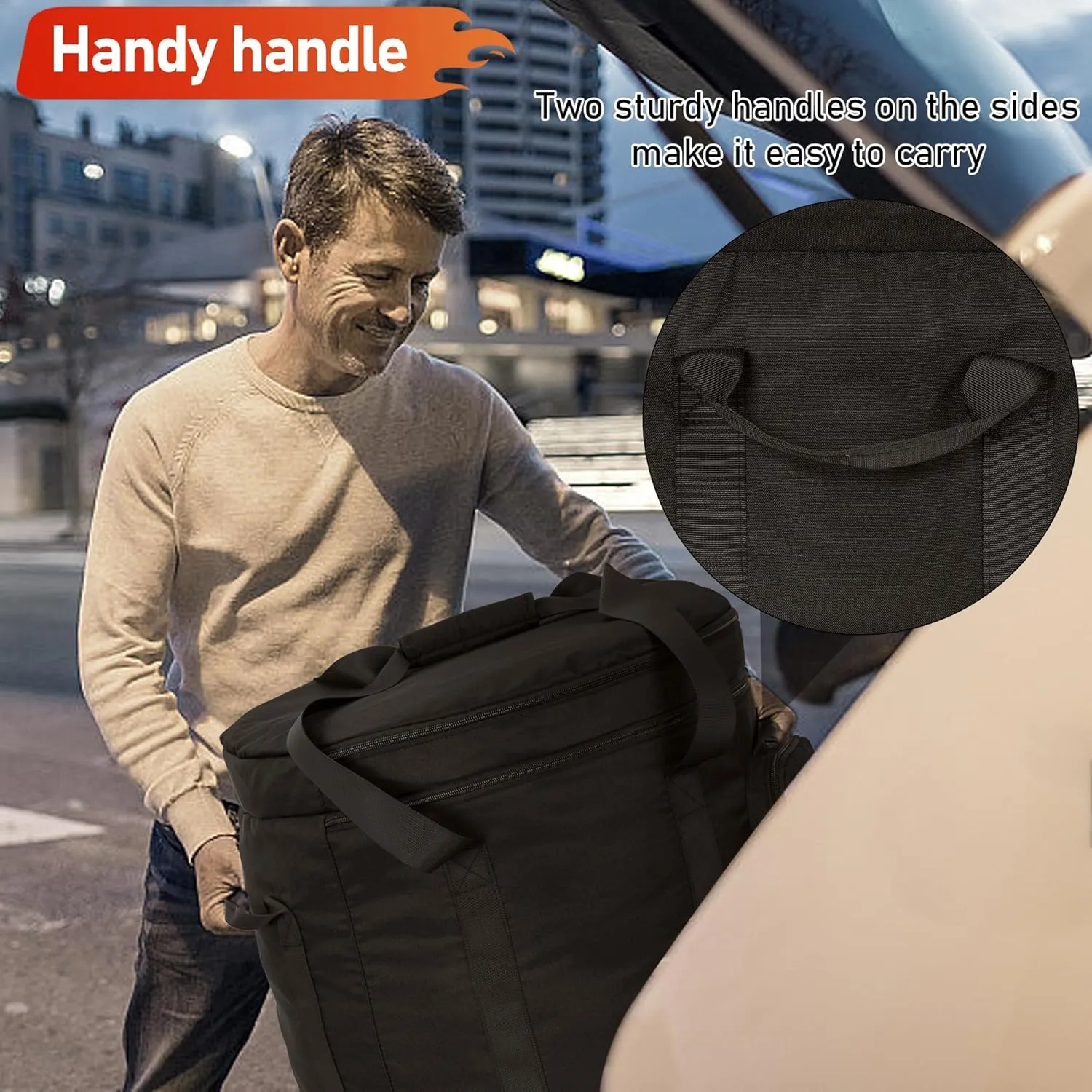 19 Inch Outdoor Fire Pit Bag Compatible with Model 893 823 870 Outland Firebowl, Firebowl Travel Carrying Case for 19-Inch Diameter Propane Gas Fire Pit, Bag Only