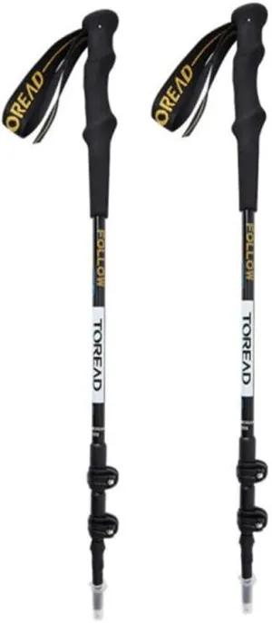 2-Pack Carbon Fiber Trekking Poles, Collapsible Hiking Poles with Quick Lock, Anti-Shock, Adjustable Walking Sticks for Hiking, Camping, and Backpacking