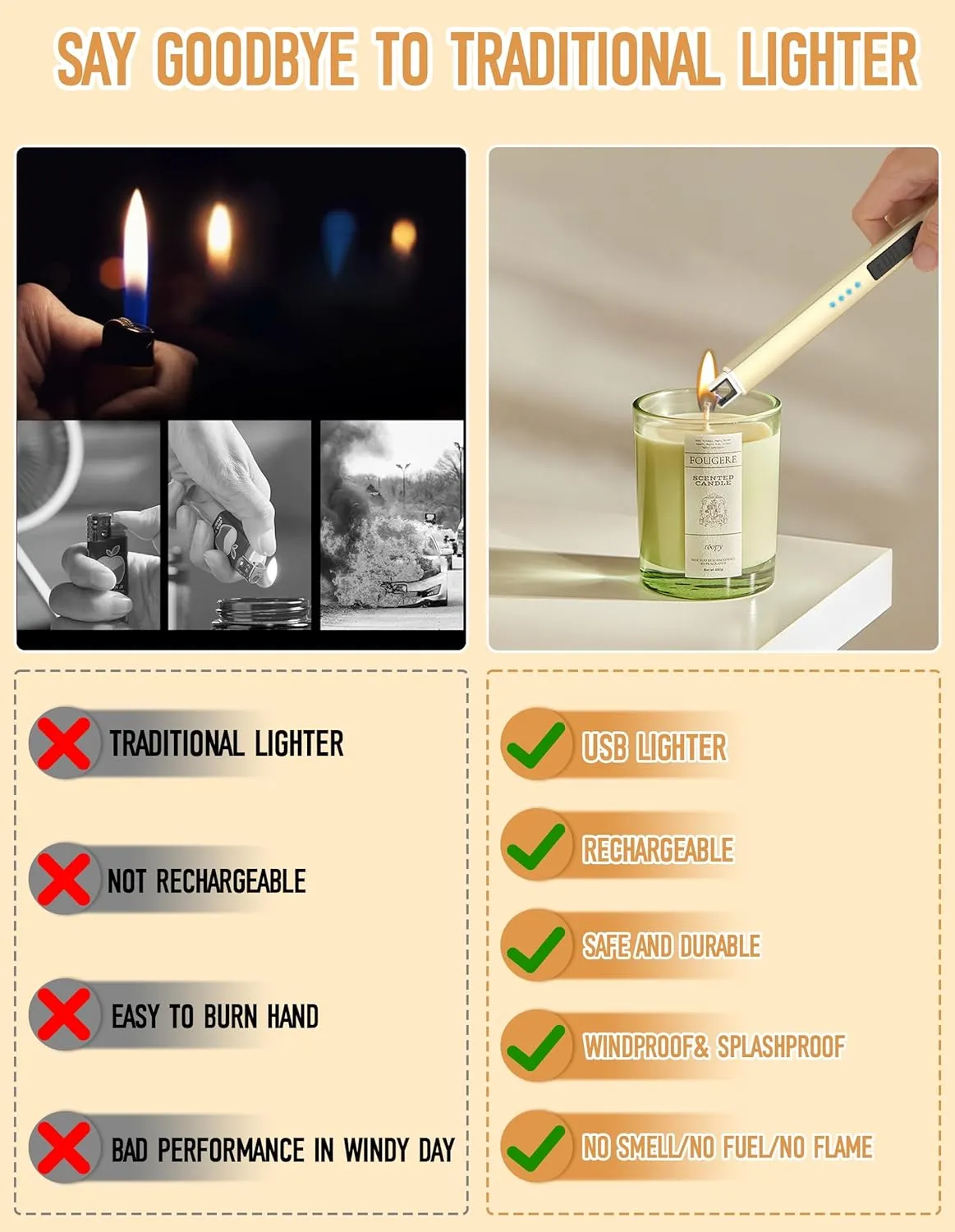 2 Pack Electric Candle Lighter, Valentines Day Gifts for Her/Him, USB Arc Rechargeable Windproof Long Lighter for Candle, Valentines Day Gifts, Birthday Gift for Women Men Mom Wife Sister