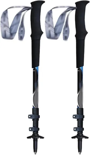 2-Pack Outdoor Nordic Walking Sticks, Ultra-Light Carbon Fiber Trekking Poles, Travel Gear for Men and Women, Hiking Poles for Rocky Terrain