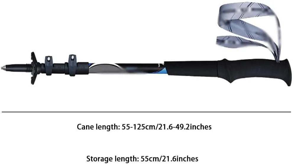 2-Pack Outdoor Nordic Walking Sticks, Ultra-Light Carbon Fiber Trekking Poles, Travel Gear for Men and Women, Hiking Poles for Rocky Terrain