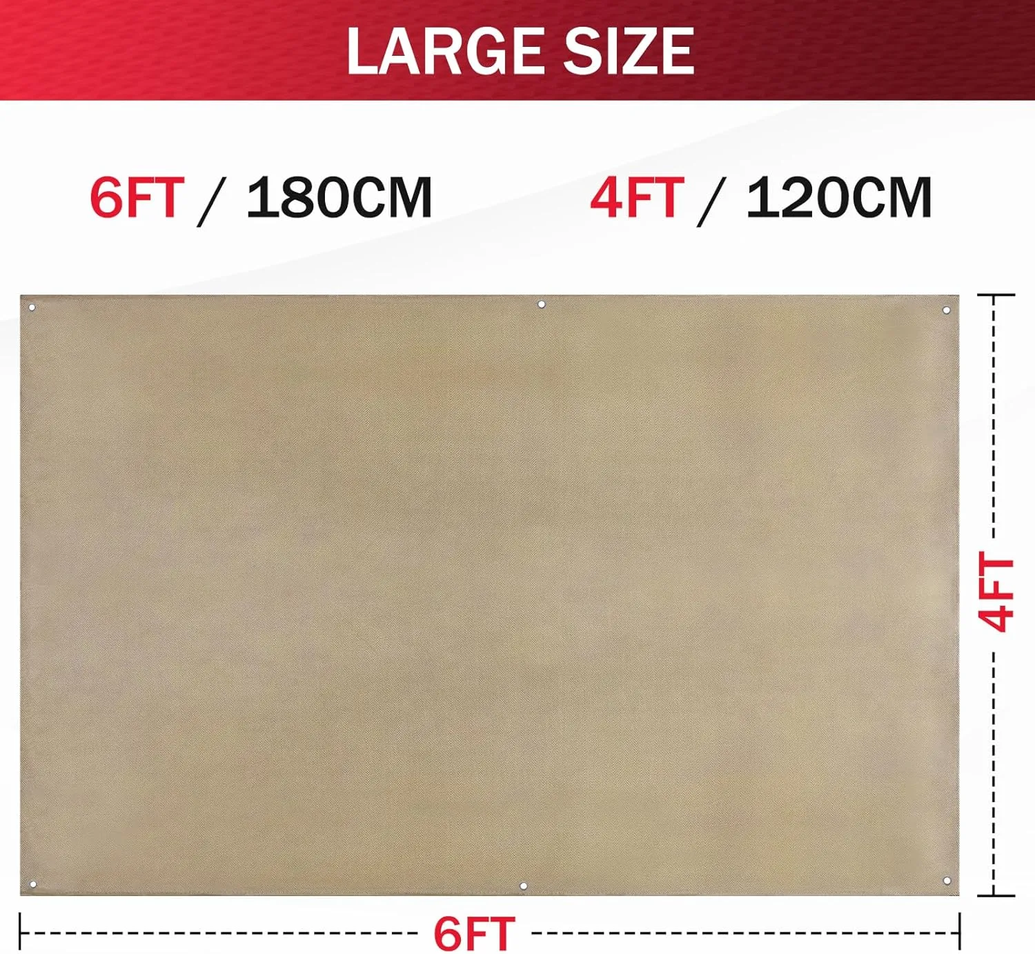 2 Pack Welding Blanket 4x6 ft - Heavy Duty Fiberglass Heat Resistant Fabric, 1022 °F Fire Resistant Blankets, High Temp Insulation Blanket for Industrial, Smoker, Camping, Grill