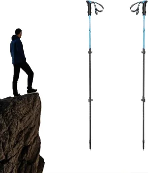 2 - Piece Carbon Fiber Telescopic Hiking Poles, Ultra - Light, Super Strong, and Perfect for Your Next Adventure!