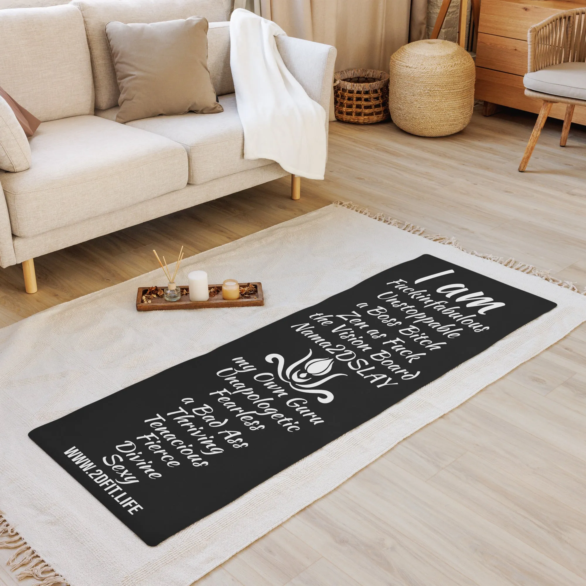 2D FIT Affirmation Yoga mat
