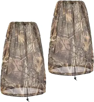 2pcs Mosquito Head Mesh Nets Gnat Face Netting for Hunting Fishing and Gardening Outdoor Activities Works Over Most Hats
