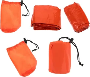 3 Set Portable Thermal Emergency Rainproof Bivy Sack for Camping Hiking Outdoor Survival Adjustable Drawstring Lightweight Compact Design