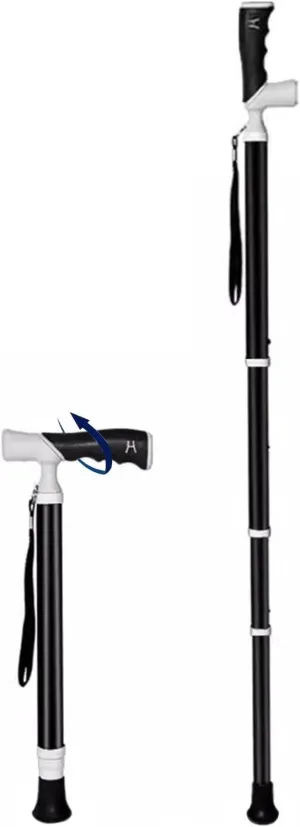 4-Sect Telescopic Trekking Poles Titanium Alloy Hiking Pole Suitable for Walking/Climbing Gift Box Packaging Walking Poles Retractable to 38Cm(38~105cm)