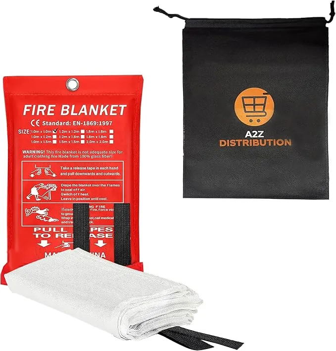 40”x40” Fire Blanket for Home and Kitchen, Emergency Fire Extinguisher Blanket, High Heat Resistant Fire Suppression for Home Safety Kitchen, and Camping (1)