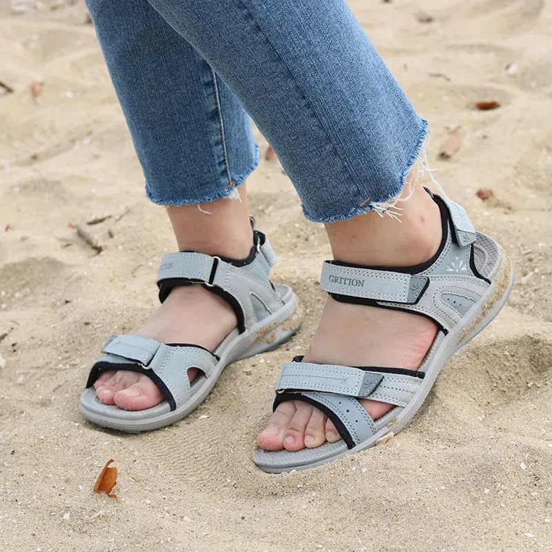 41 Flat Light 2021 Verified seller Womens Summer Beach Sports Fashion Size Customer-first GRITION Shoes Casual Girls Non Weight Slip Trekking Sandals Outdoor