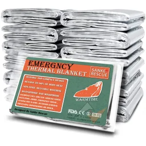 4pcs Emergency Mylar Thermal Blankets for Camping, Hiking, and First Aid