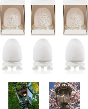 6pcs Gas Lamp Mantles Preformed Propane Light Mantle White Gas Mantle Pre Formed Gaslight Mantles for Humphrey/Paulin/Falks Gas Lantern Covers Mantle for Outdoor Indoor Gas Lights