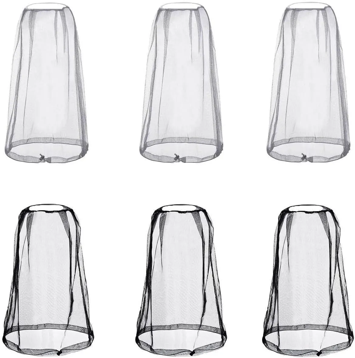 7PC Head Mosquito net, Insect-Proof mesh net, Protective net Hollow Mosquito net Cap(35 * 40CM)