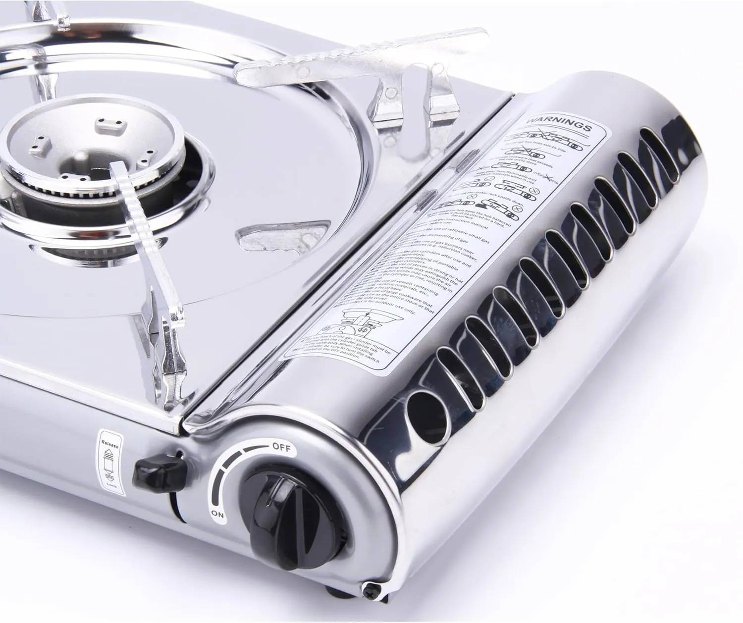 8,000 BTU Stainless Steel Butane Gas Portable Camping Stove