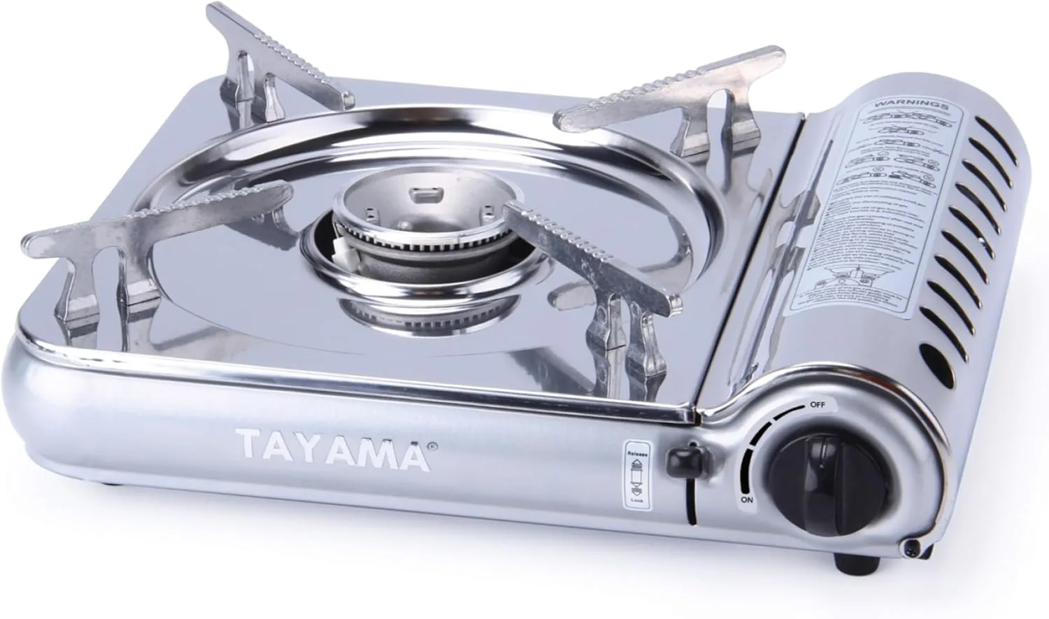 8,000 BTU Stainless Steel Butane Gas Portable Camping Stove