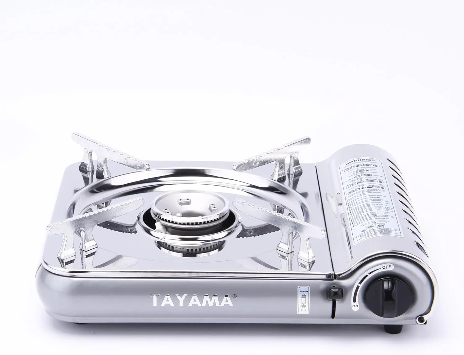 8,000 BTU Stainless Steel Butane Gas Portable Camping Stove