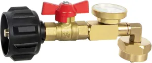 90-Degree Elbow Gas Refill Adapter, Propane Refill Adapter, CC1 /POL-Type 1 Propane Tank Refill Adapter, Solid Brass 3-Color Coded Dial Refill Adapter，Fill 1 Lb Bottles from 20 Lb Tank (3)