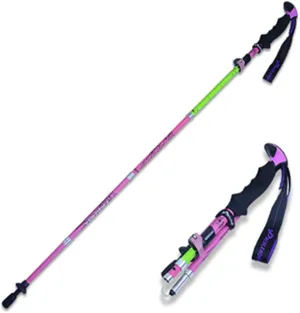 99% Carbon Fiber Trekking Poles – Collapsible, Lightweight, Shock-Absorbent, Hiking, Walking & Running Sticks Adjustable Quick Lock Poles for Women
