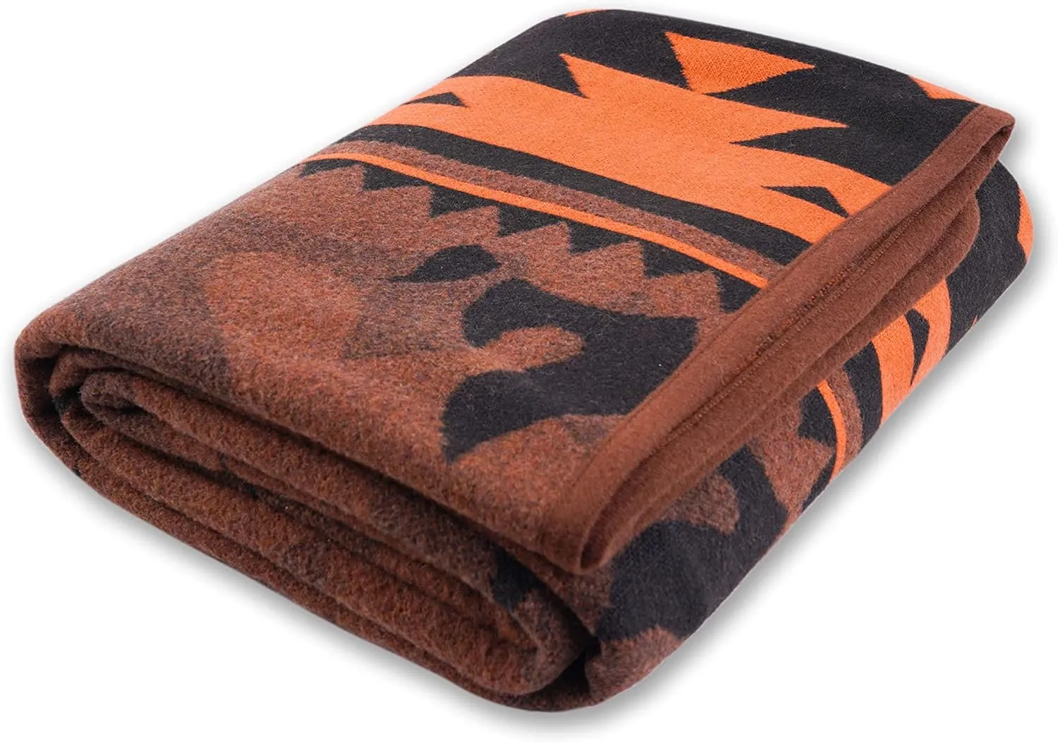ACUSHLA Merino Wool Blanket - Soft Warm Thick Washable Large Bed Couch Camping Outdoor Travel Throw Blanket All Seasons, Flame Brown 79X63
