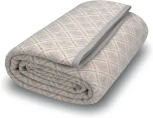 ACUSHLA Merino Wool Blanket - Soft Warm Thick Washable Large Bed Couch Camping Outdoor Travel Throw Blanket All Weather, Plaid Grey 79X63