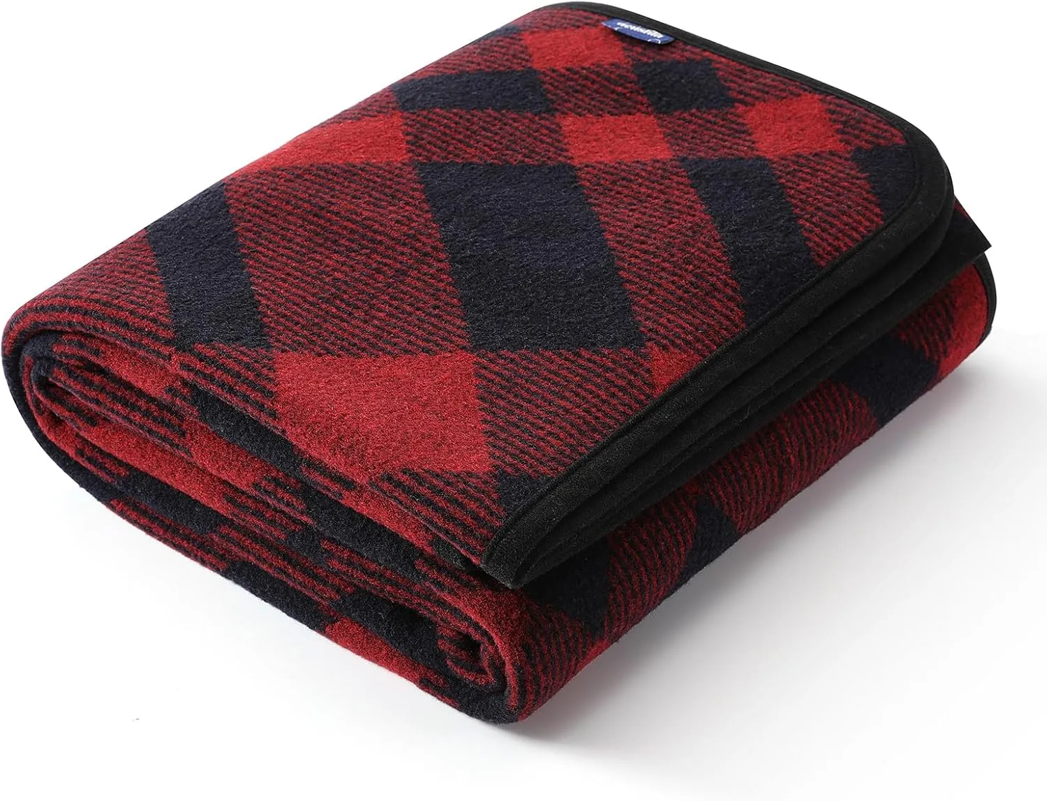 ACUSHLA Merino Wool Blanket - Soft Warm Thick Washable Large Throw Blanket for Camping Bed Couch Outdoor Travel All Weather, Scottish Plaid Red 79X63
