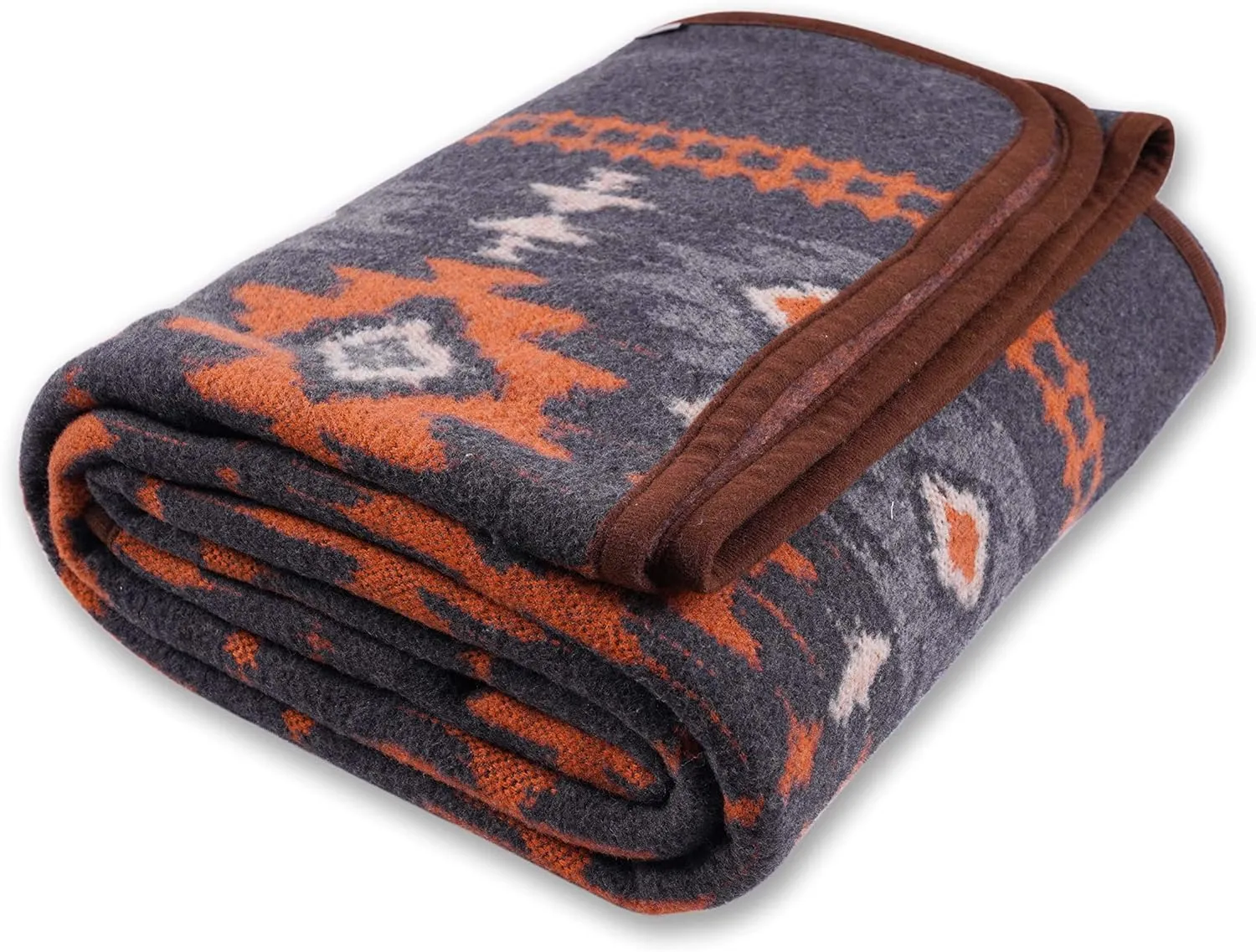 ACUSHLA Merino Wool Blanket - Warm Thick Washable Large Bed Couch Outdoor Camping Sleeping Throw Blanket All Weather Myers Gray 79x63