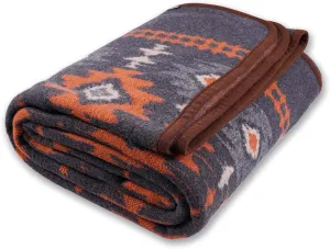 ACUSHLA Merino Wool Blanket - Warm Thick Washable Large Bed Couch Outdoor Camping Sleeping Throw Blanket All Weather Myers Gray 79x63