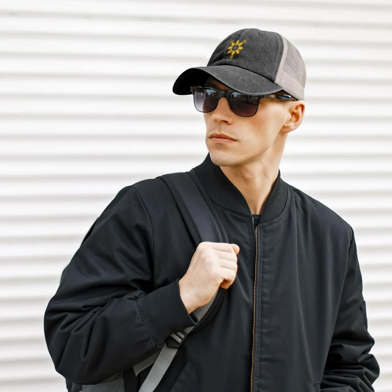 Adjustable Mesh Baseball Caps Snapback Mesh Back Hat Dad Cap Hat Vintage Washed Hat Breathable Sun Hats for Men Women