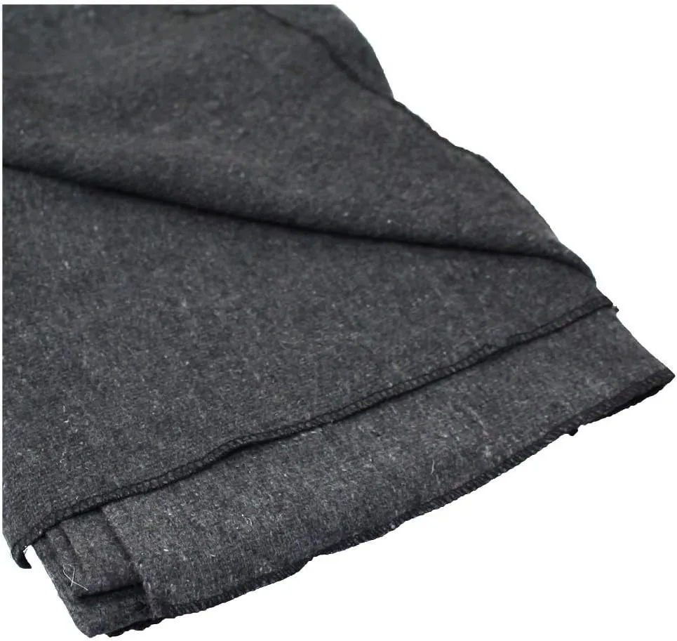 ADROIT Emergency Blanket | 53" x 78" (134.6 cm x 198.1 cm) | 50% Wool & 50% Synthetic | Gray | Trusted by Military | Under 3 pounds (1.36 kg) | Machine Washable