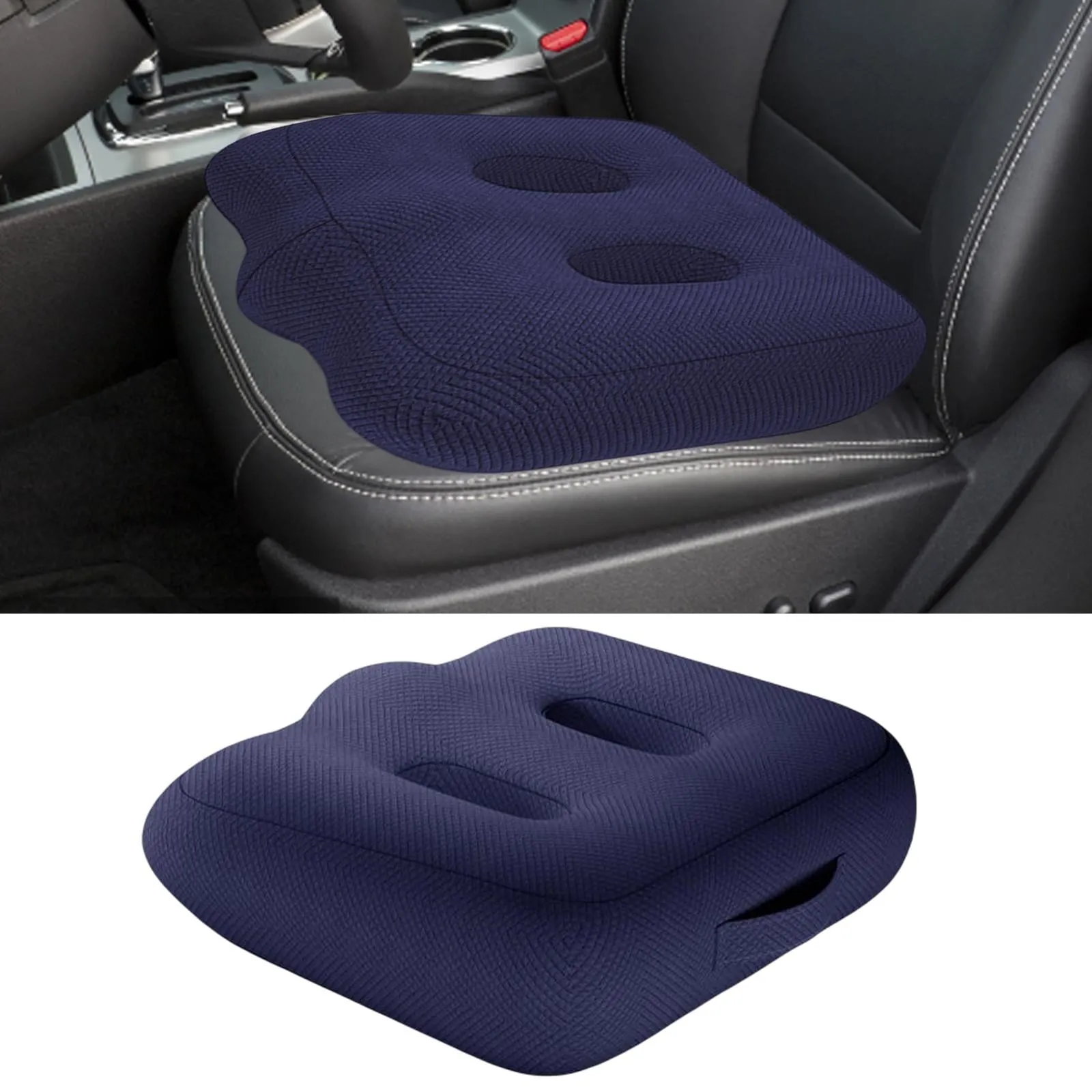 Adult Car booster Cushion, for Short Drivers People Office Chair Portable Comfortable Thickened Breathable Driving Auto Seat Pad ,Blue Style B
