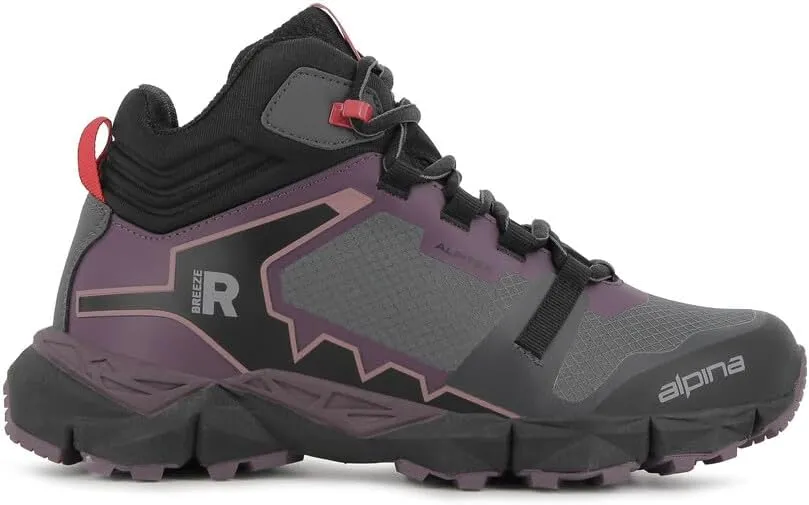 Alpina Breeze Women's Hiking Boots - Lightweight Ankle High Waterproof Shoes with Alpitex Breathable Membrane and Anti Slip Vibram Sole