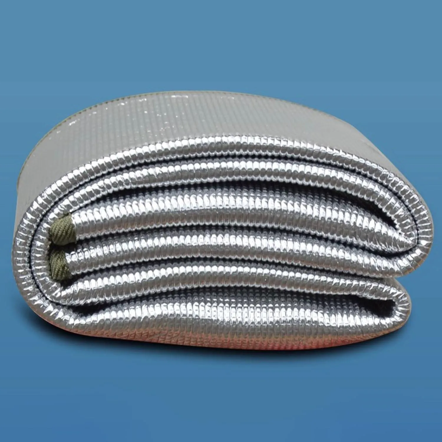 Aluminium Foil Sleeping Mat Foam Mats 7mm Thick Outdoor Double-Sided Moisture-Proof Foldable Tent Floor Mat Heat Insulating Blanket Thermal Camping Ultralight Silver