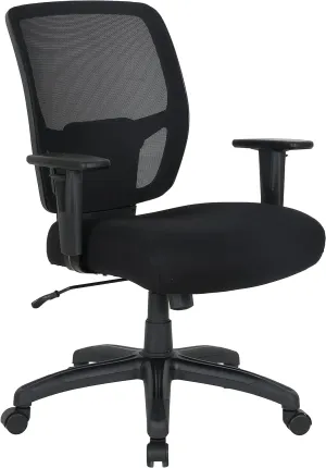 Amazon Basics Big and Tall Mesh Office Chair with Adjustable Arms and Lumbar Support, 400lbs Capacity, Black (Previously AmazonCommercial brand)