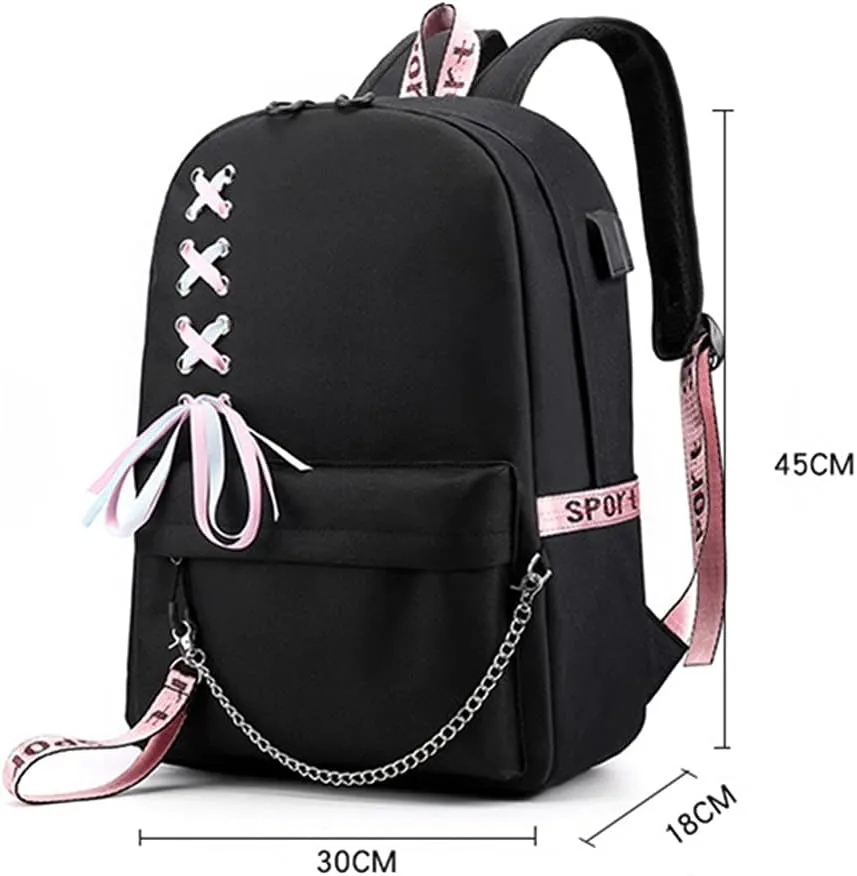 Anime Watashi ni Tenshi ga Maiorita! Backpack Cosplay Mochila Rucksack Ribbon Backpack (3)