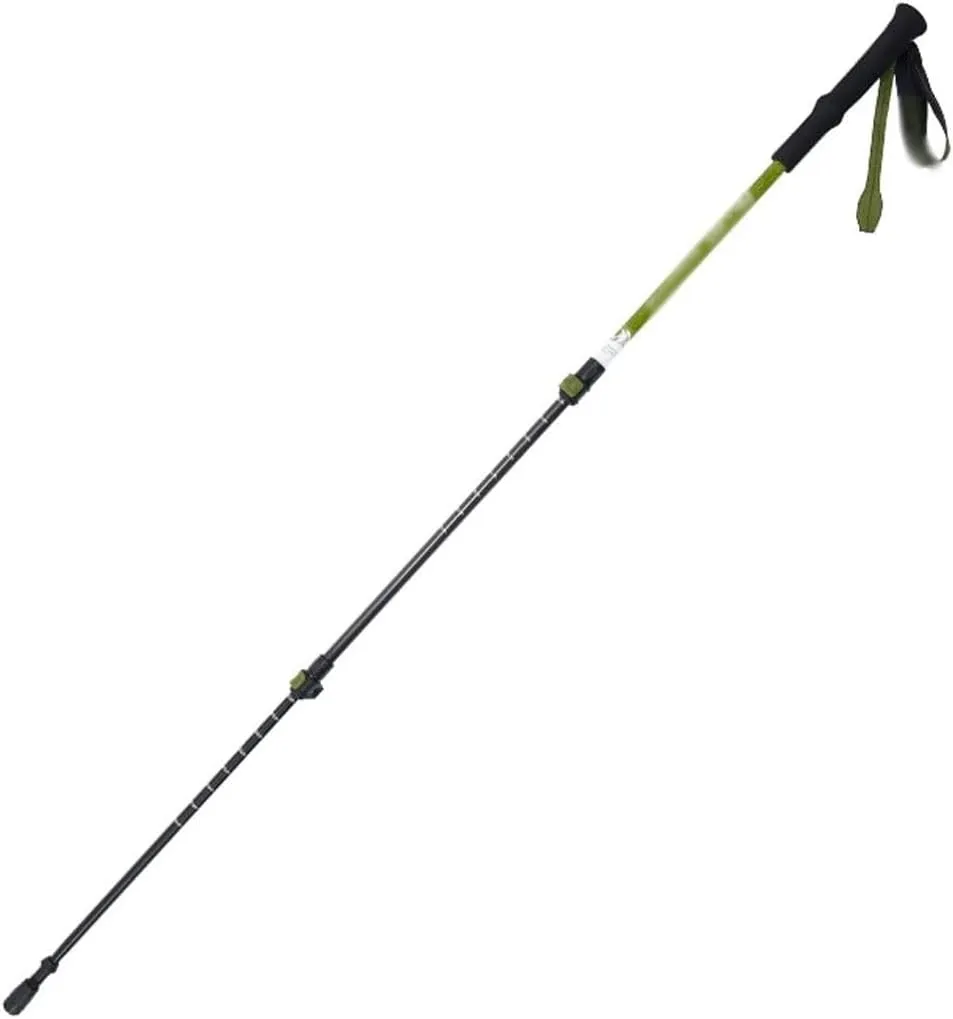 Anti-Shock Lightweight Walking Stick, Trekking Pole with EVA Grips, Quick Adjustable Flip Locks, for Travel, Outdoor Adventures