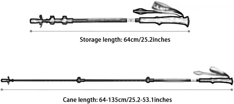 Anti-Shock Lightweight Walking Stick, Trekking Pole with EVA Grips, Quick Adjustable Flip Locks, for Travel, Outdoor Adventures