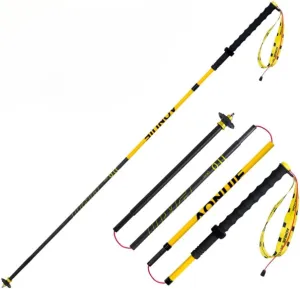 AONIJIE 2Pcs Lightweight Carbon Fiber Trekking Poles - Folding Hiking Sticks with EVA Grip Polyester Wrist Strap Nylon Tip
