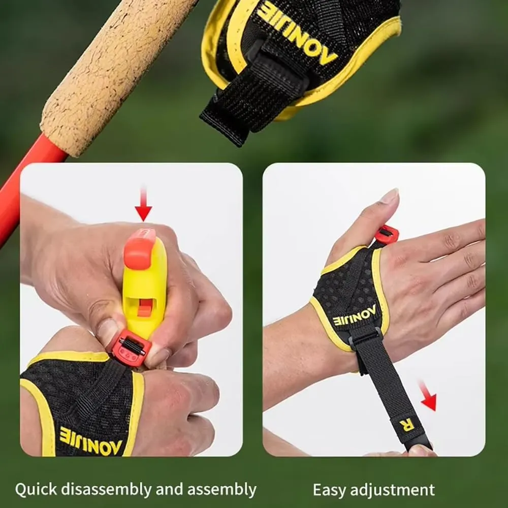 AONIJIE Lightweight 2 pcs Folding Carbon Fiber Trekking Poles with Quick Lock System - Ideal for Hiking, Camping, and Adventures