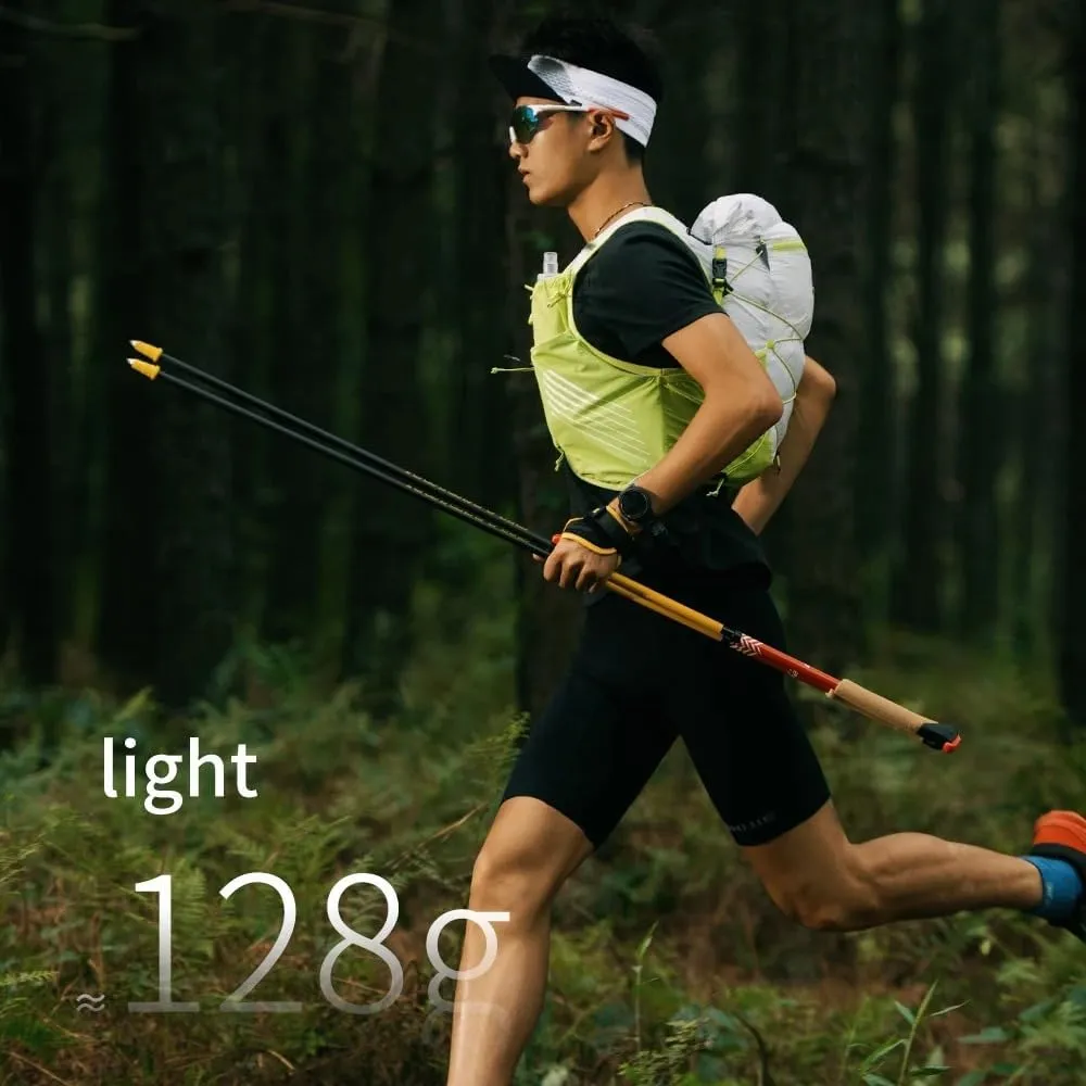 AONIJIE Lightweight 2 pcs Folding Carbon Fiber Trekking Poles with Quick Lock System - Ideal for Hiking, Camping, and Adventures