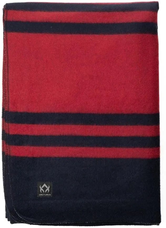 Arcturus Patterned Wool Blankets - 4.5lbs Warm, Heavy, Washable, Large | Great for Camping, Outdoors, Sporting Events, or Survival & Emergency Kits