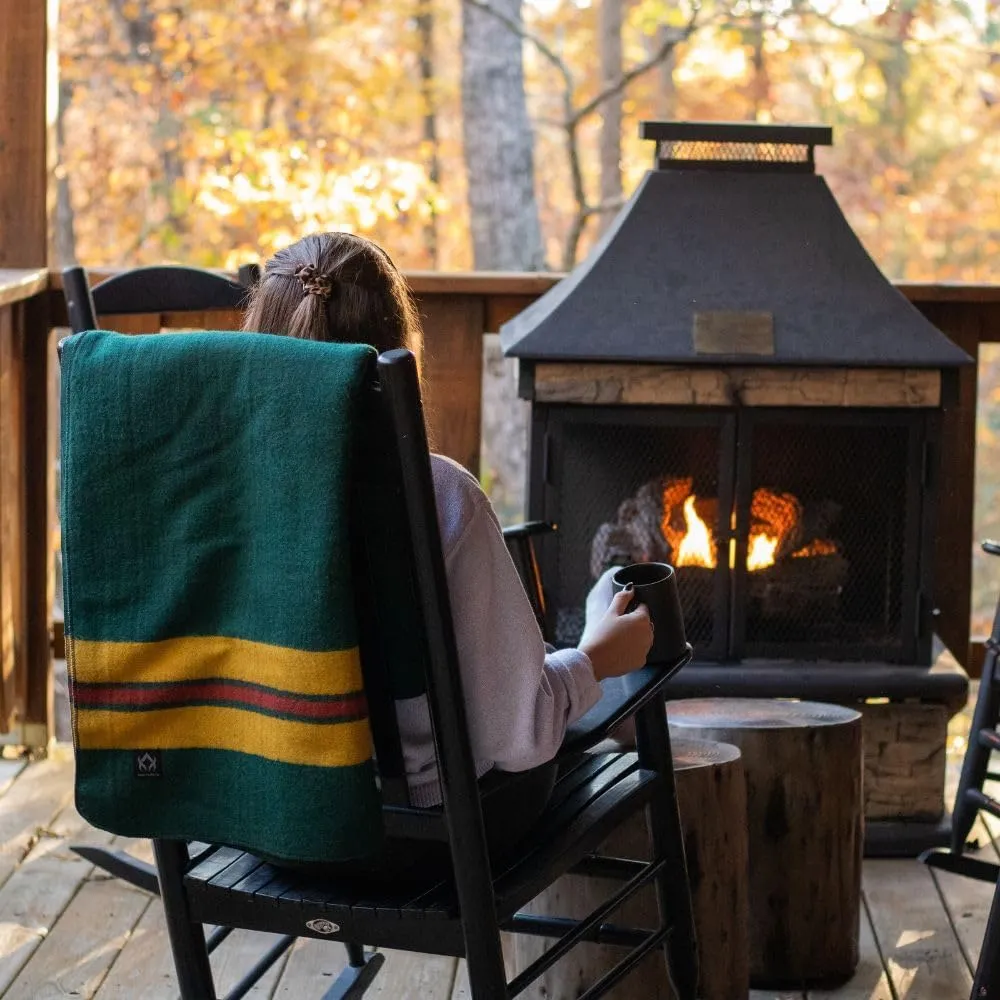 Arcturus Patterned Wool Blankets - 4.5lbs Warm, Heavy, Washable, Large | Great for Camping, Outdoors, Sporting Events, or Survival & Emergency Kits