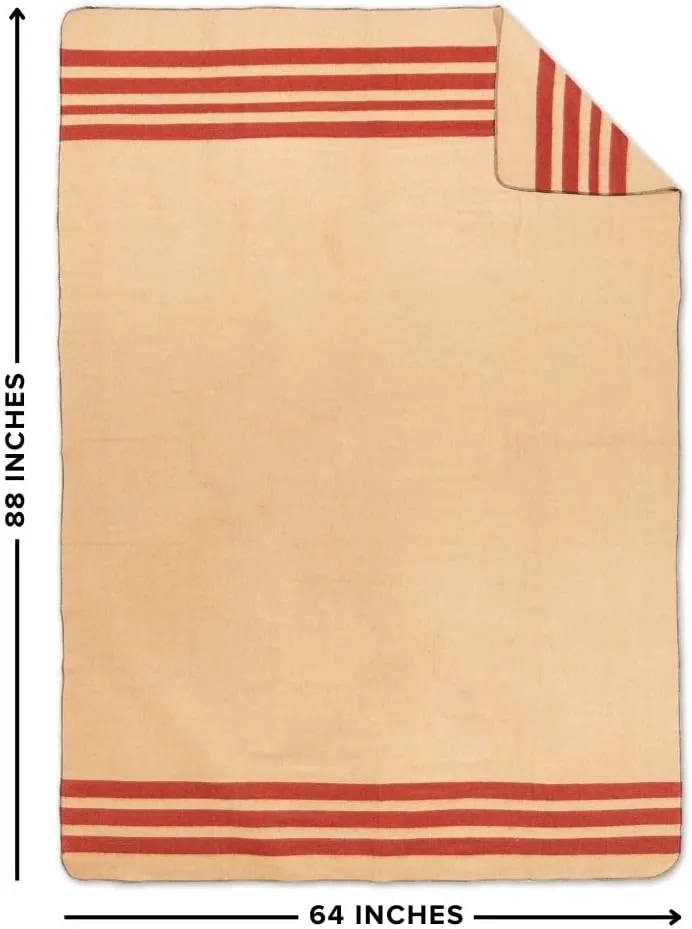 Arcturus Patterned Wool Blankets - 4.5lbs Warm, Heavy, Washable, Large | Great for Camping, Outdoors, Sporting Events, or Survival & Emergency Kits