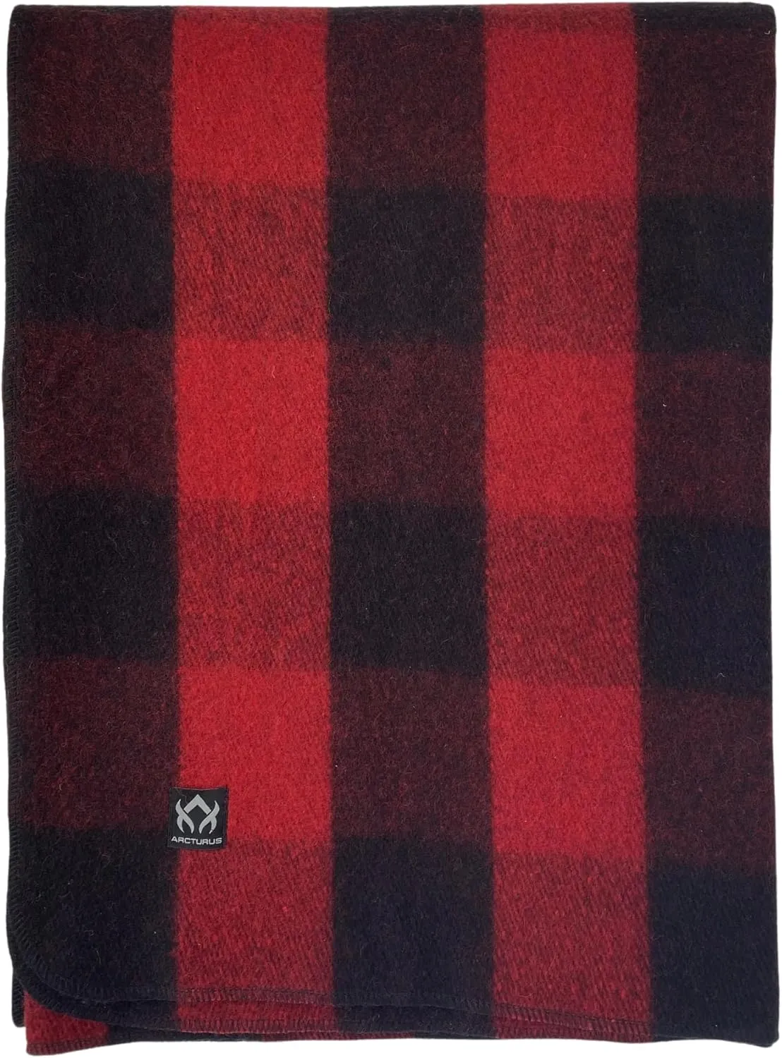 Arcturus Plaid Wool Blankets - 4.5lbs Warm, Heavy, Washable, Large | Great for Camping, Outdoors, Sporting Events, or Home