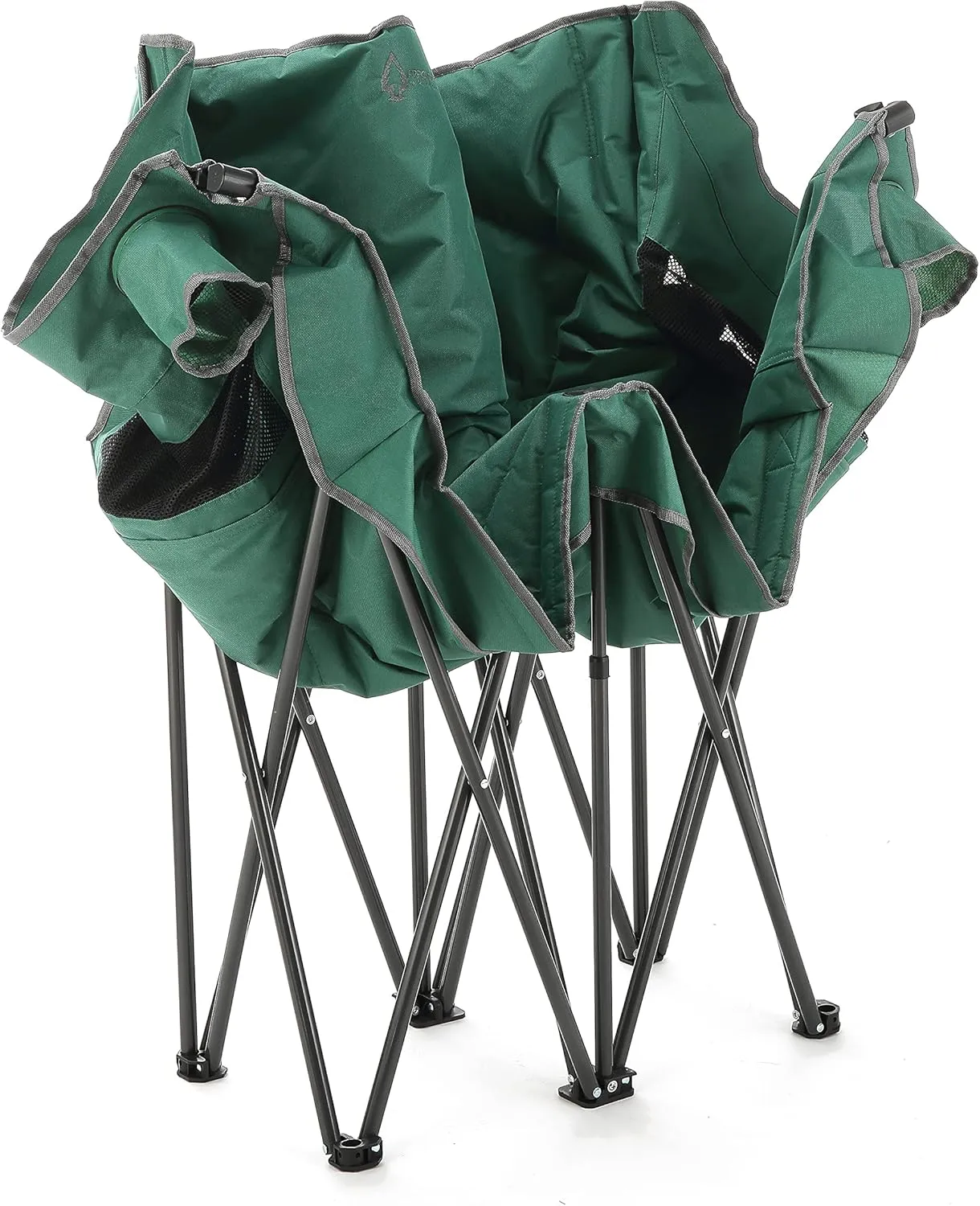 ARROWHEAD OUTDOOR Portable Folding Double Duo Camping Chair Loveseat w/ 2 Cup & Wine Glass Holder, Heavy-Duty Carrying Bag, Padded Seats & Armrests, Supports up to 650lbs, USA-Based Support