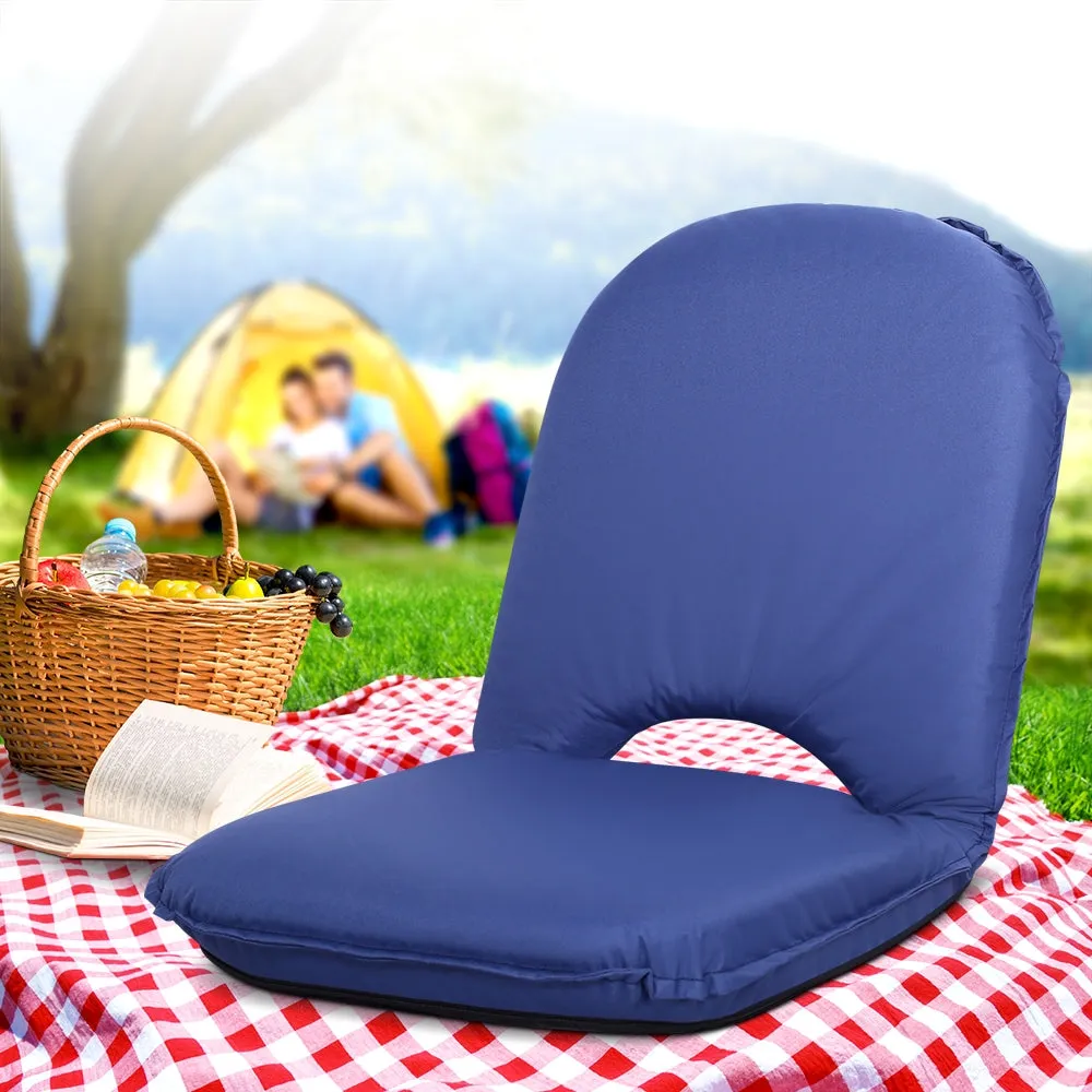 Artiss Portable Camping Beach Chair Folding Floor Recliner Outdoor Lounge Sofa