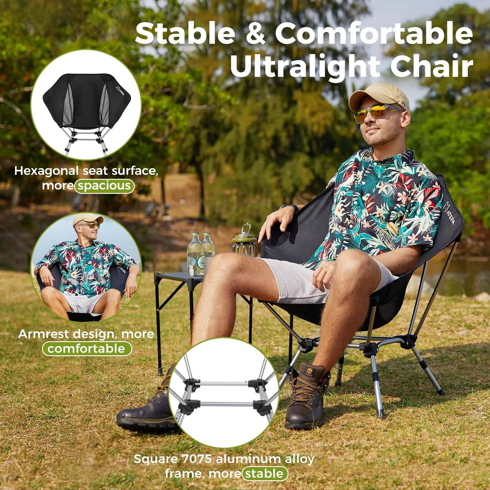 ATEPA UFO P20 Portable Compact Lightweight Outdoor Chairs