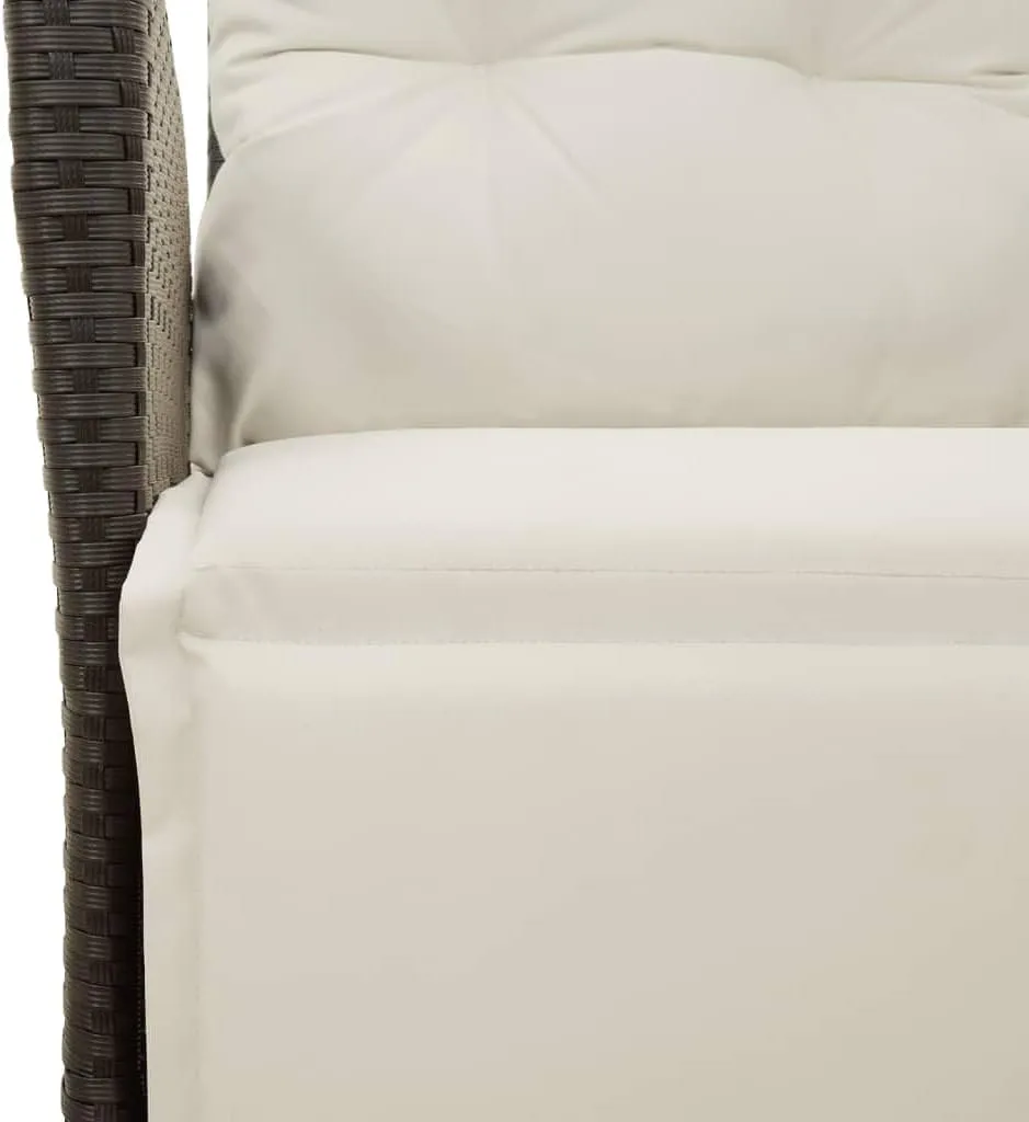 Backyard Chairs Camping Chair Outdoor Chairs Lounge Chair - Reclining Patio Chair with Footrest Black Poly Rattan for Park Beaches Outside Terrace