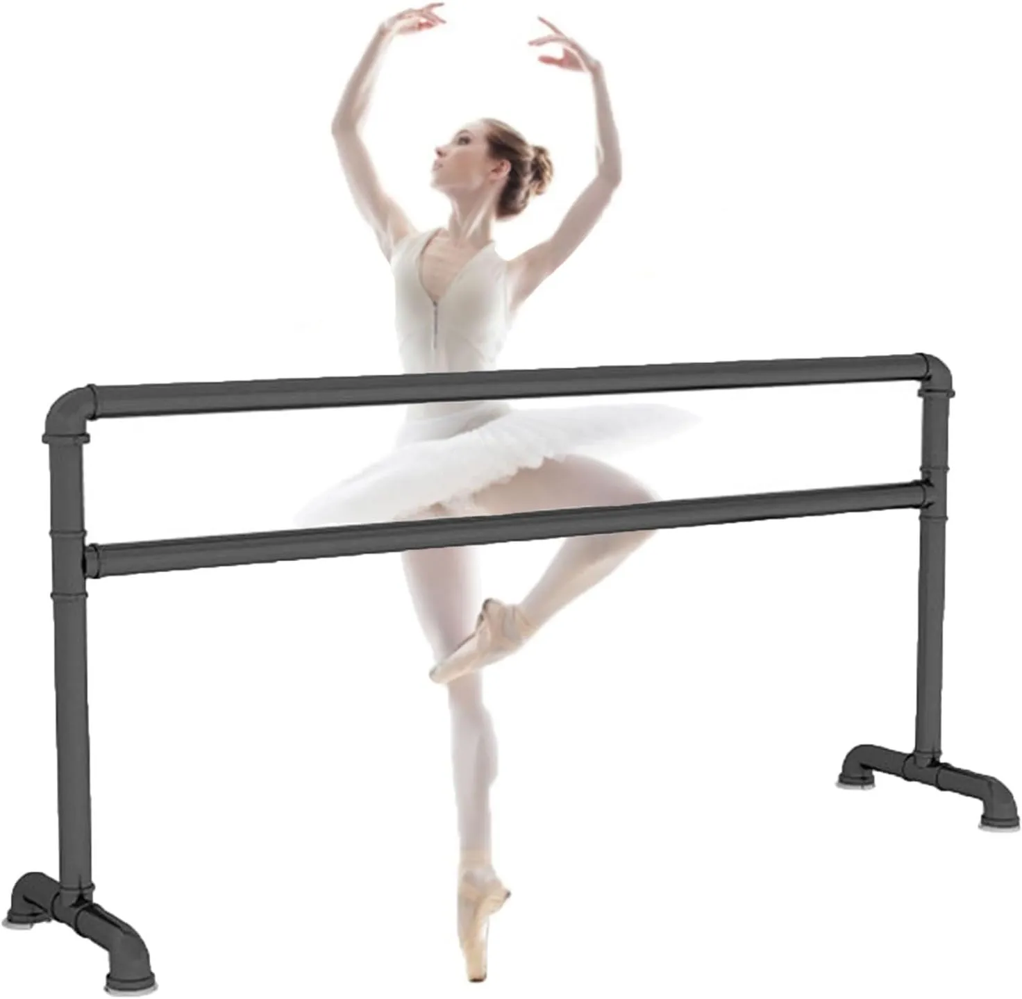 Ballet Barre 3.3-9FT Ballet Pole, Double Layered Home Dance Studio Dance Club, Can Bear A Weight of 500kg